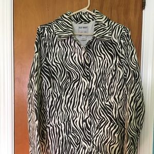 Fabulous zebra print canvas raincoat